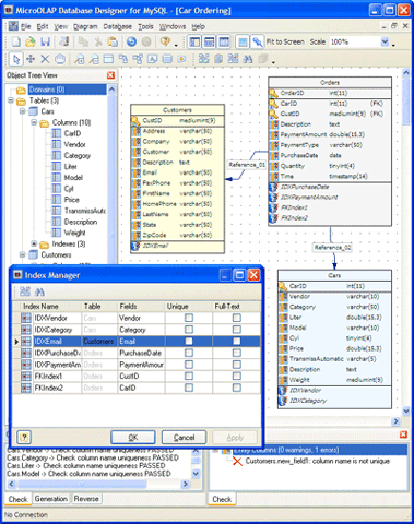 MicroOLAP Database Designer for MySQL - Visual development system for MySQL databases