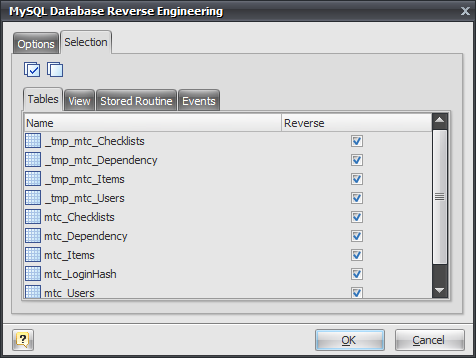 Reverse Engineering MySQL Database